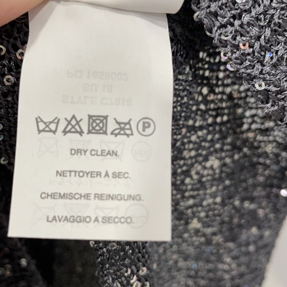 J. Crew Charcoal gray with iridescent sequins v-neck - Picture 8 of 8